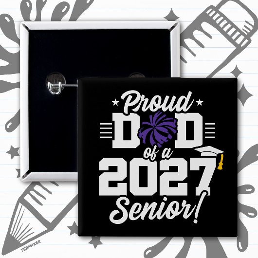 Abschlussklasse 2027 Abiturienten Cheers Stolz Pap Button