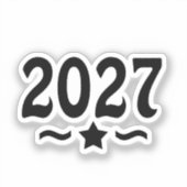 Abschlussklasse 2027 Abschlussfeier Aufkleber (Vorderseite)