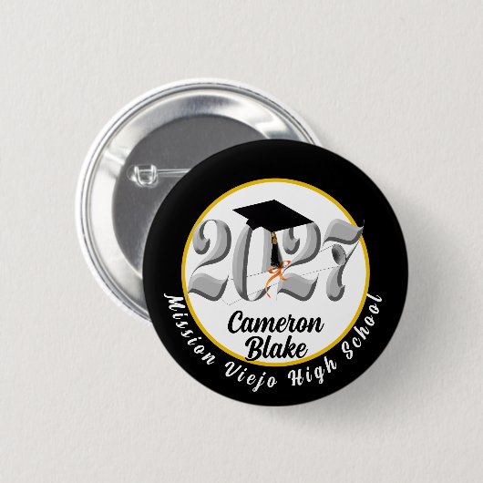 Abschlussklasse 2027 Abschlussfeier Button (Vorne & Hinten)
