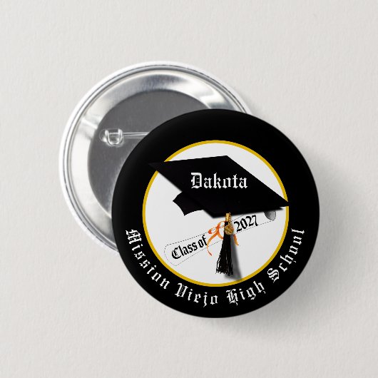 Abschlussklasse 2027 Abschlussfeier Button (Vorne & Hinten)