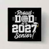 Abschlussklasse 2027 Absolvent Volleyball Stolzer Button (Vorderseite)