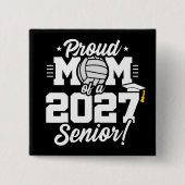 Abschlussklasse 2027 Absolventin Volleyball stolze Button (Vorderseite)