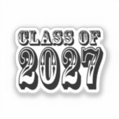 Abschlussklasse 2027 Examen Aufkleber (Vorderseite)