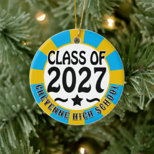 Abschlussklasse 2027 Foto-Abschlussfeier Keramik Ornament