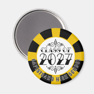 Abschlussklasse 2027 im Tat-Style Grau Magnet