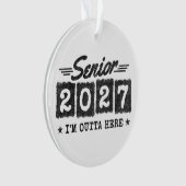 Abschlussklasse 2027 Retro-Abschluss Ornament (Vorderseite)