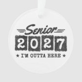 Abschlussklasse 2027 Retro-Abschluss Ornament (Vorderseite)