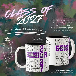 Abschlussklasse 2027 Senior Zwei-Töne-Mug Zweifarbige Tasse