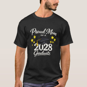 Abschlussklasse 2028 Stolz Mutter Abschlussmütze F T-Shirt
