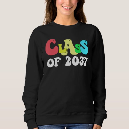 Abschlussklasse 2037 Absolvent Abitur Freude Erste Sweatshirt (Vorderseite)