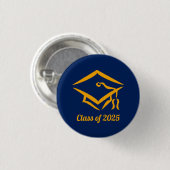 Abschlussklasse 20?? NVYGLD Benutzerdefiniertes Ja Button (Vorne & Hinten)