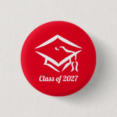 Abschlussklasse 20?? REDWHT Benutzerdefiniertes Ja Button (Vorderseite)