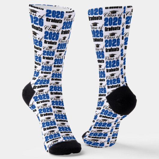 Abschlussklasse Blue 2026 Socken (Gewinkelt)