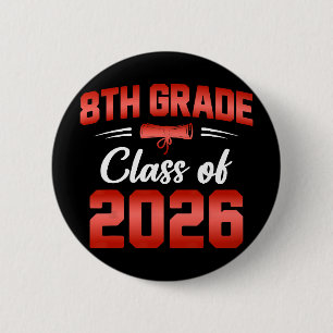 Abschlussklasse der 8. Klasse von 2026 Absolvent S Button