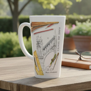 Abschlussklasse des Architektur-Ingenieurs Foto Milchtasse