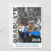 Abschlussklasse Hellblau 2026 Ankündigung (Vorderseite)