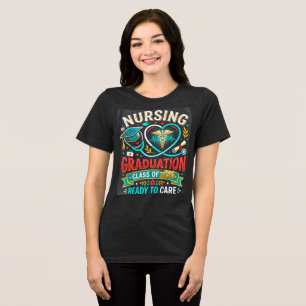 Abschlussklasse Krankenpflege 2026 bereit zu pfleg Tri-Blend Shirt