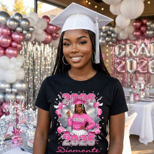 Abschlussklasse Pink & Silver 2026 Senior T-Shirt