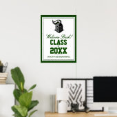 Abschlussklassen-Treffen Willkommen mit Schulmasko Poster (Heimbüro)