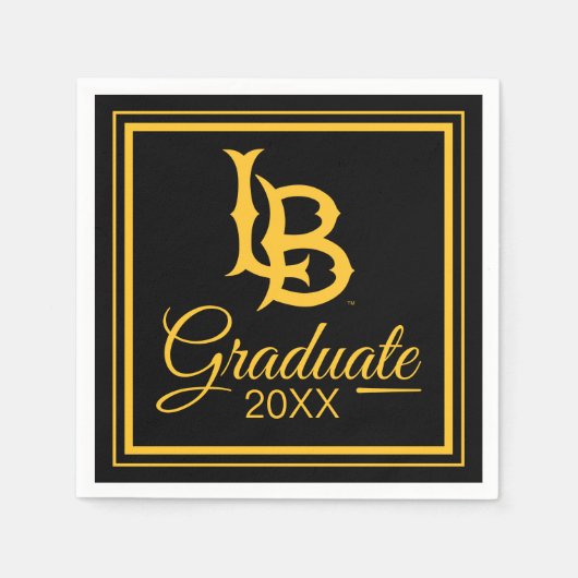 Abschlusslogo der Long Beach State Serviette (Vorderseite)