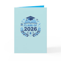 Abschlussmotiv Klasse 2026 Blaues Thema Blanko