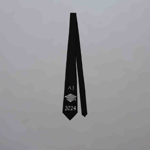 Abschlussmütze 2024 -monogrammiert krawatte