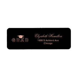 Abschlussmütze Faux-Folie Roségold Elegant Absolve