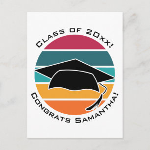 Abschlussmütze Graduiertenmütze Postkarte
