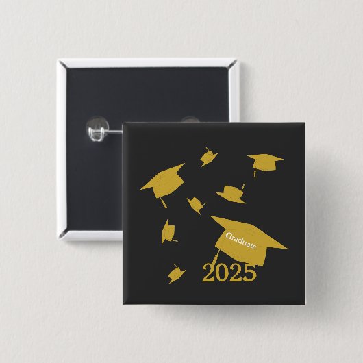 Abschlussmütze Klasse 2025 Button (Vorne & Hinten)
