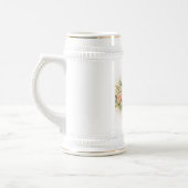 Abschlussmütze mit Blumendesign Bierglas (Links)