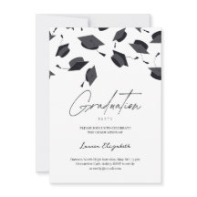 Abschlussmütze Moderne Typografie Abschlussfeier 