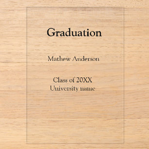 Abschlussname Klasse 20XX Universitätsname simp Acryleinladungen
