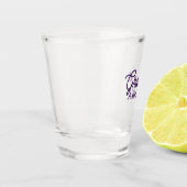 Abschlussname lila einfach minimal stilvoll Anruf Schnapsglas (Links)