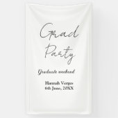 ABSCHLUSSPARTY-WOCHENENDE NAME DATUM EINFACH STYLI BANNER (Vertikal)