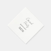ABSCHLUSSPARTY-WOCHENENDE NAME DATUM EINFACH STYLI SERVIETTE (Ecke)