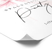 Abschlussplakat mit rosa Schleife Poster (Ecke)