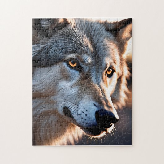 Abschlussportrait eines Wolfs Puzzle (Vertikal)