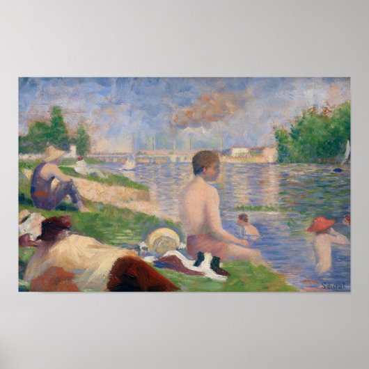 Abschlussstudie zu "Bathers at Asnières" von Seura Poster (Vorne)