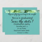 Abschlusstraumzitat Save the Date Einladung (Vorne/Hinten)