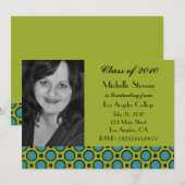 Abschlusstürkisgrün Einladung (Vorne/Hinten)