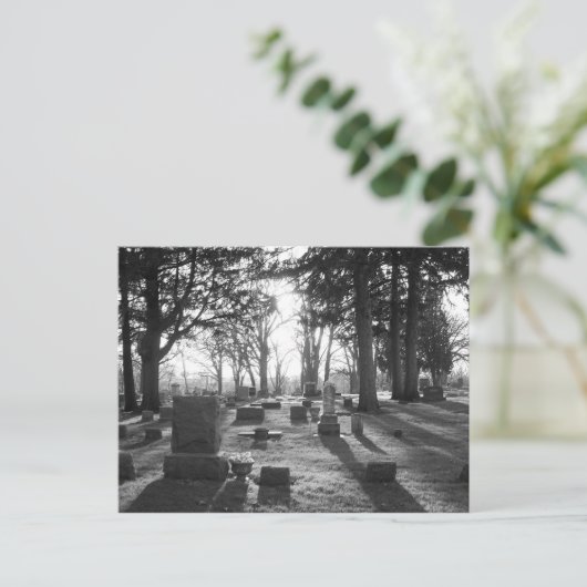 Abschlussübernachtung (b&w) Postkarte (Stehend Vorderseite)