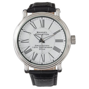 Abschlussuhr mit Namen und Datum Armbanduhr