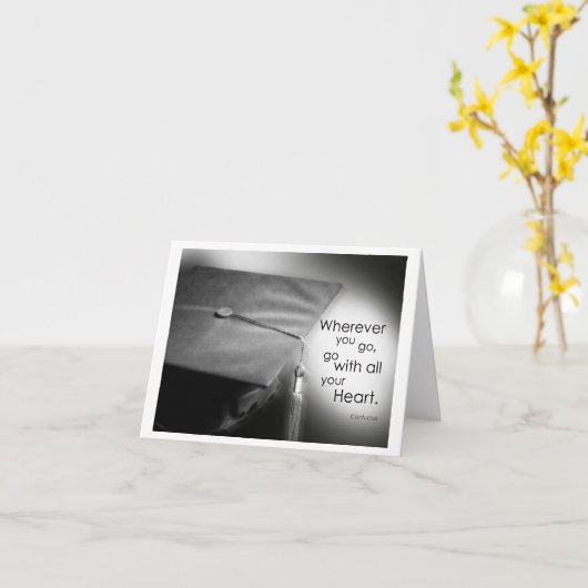 Abschlusswünsche Karte (Gelbe Blume)