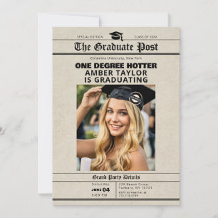 Abschlusszeitung „One Degree Hotter“ Foto Einladung