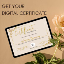 Abschlusszertifikat Auszeichnungen Script Golden