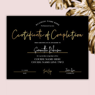 Abschlusszertifikat Black Gold Beauty Award