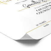 Abschlusszertifikat Imitate Gold herunterladbar Poster (Ecke)