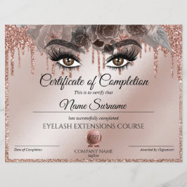 Abschlusszertifikat Lashes Kurs