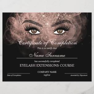Abschlusszertifikat Lashes Kurs