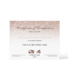 Abschlusszertifikat Lashes Kurs